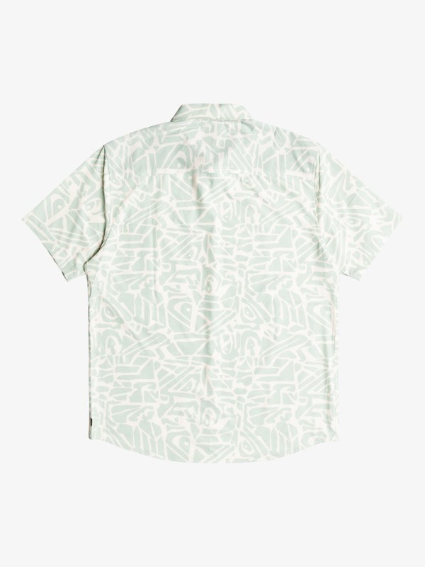 Abstract Logo Antique White Quiksilver Doldrums Short Sleeve Men's Shirts | 845612OWJ