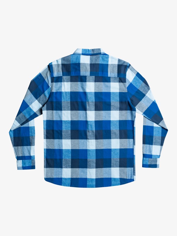 Airy Blue Motrherfly Quiksilver Motherfly Long Sleeve Flannel Men's Shirts | 637049CLN