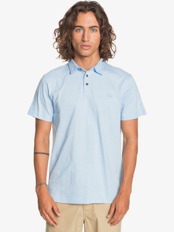 Airy Blue Quiksilver Everyday Sun Cruise Short Sleeve Men's Shirts | 305261WLP