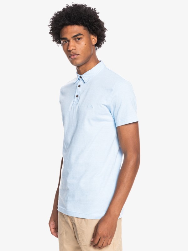 Airy Blue Quiksilver Everyday Sun Cruise Short Sleeve Men's Shirts | 305261WLP