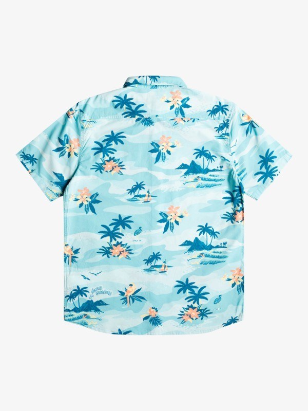 Angel Blue Birdwatcher Quiksilver Birdwatcher Short Sleeve Men's Shirts | 063945BTG