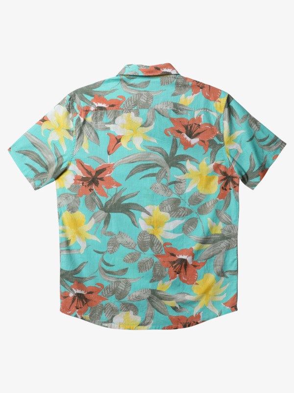 Angel Blue Garden Path Quiksilver Garden Path Short Sleeve Men's Shirts | 157029IGL