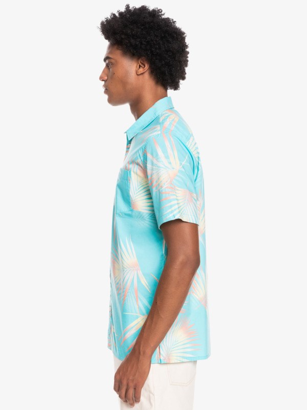 Angel Blue Pop Tropic Quiksilver Pop Tropic Short Sleeve Men's Shirts | 298153TRP