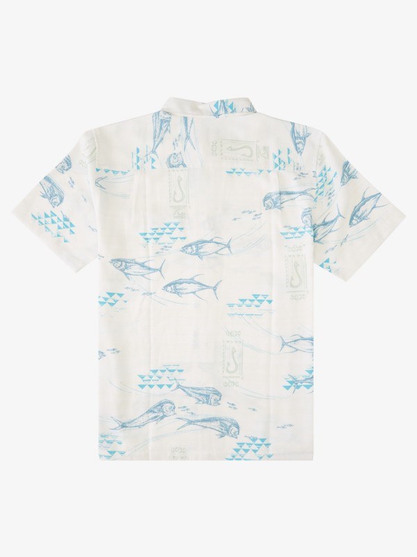 Antique White Late Poke Quiksilver Waterman Late Poke Short Sleeve Men's Shirts | 387619UAS