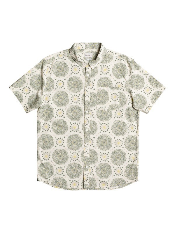 Antique White Magic Eye Quiksilver Magic Eye Short Sleeve Men\'s Shirts | 376028AUH