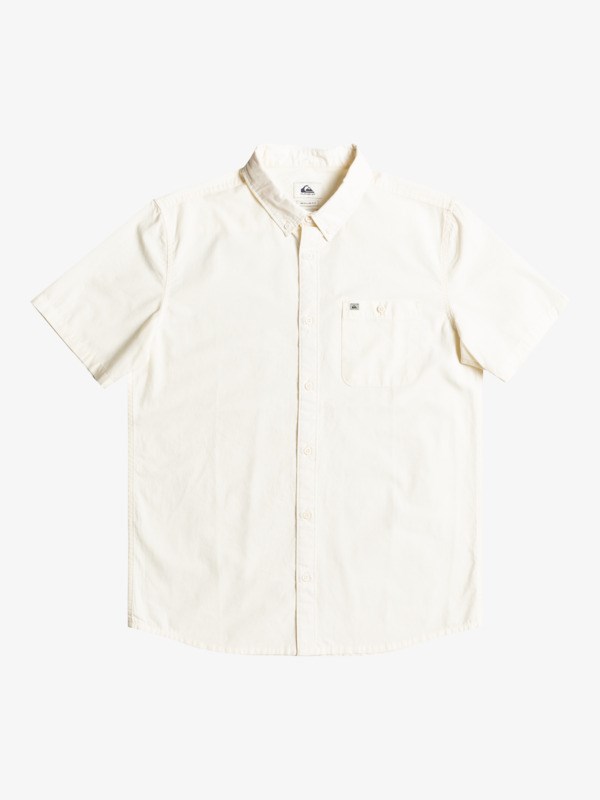 Antique White Quiksilver Winfall Short Sleeve Men\'s Shirts | 790215MLI