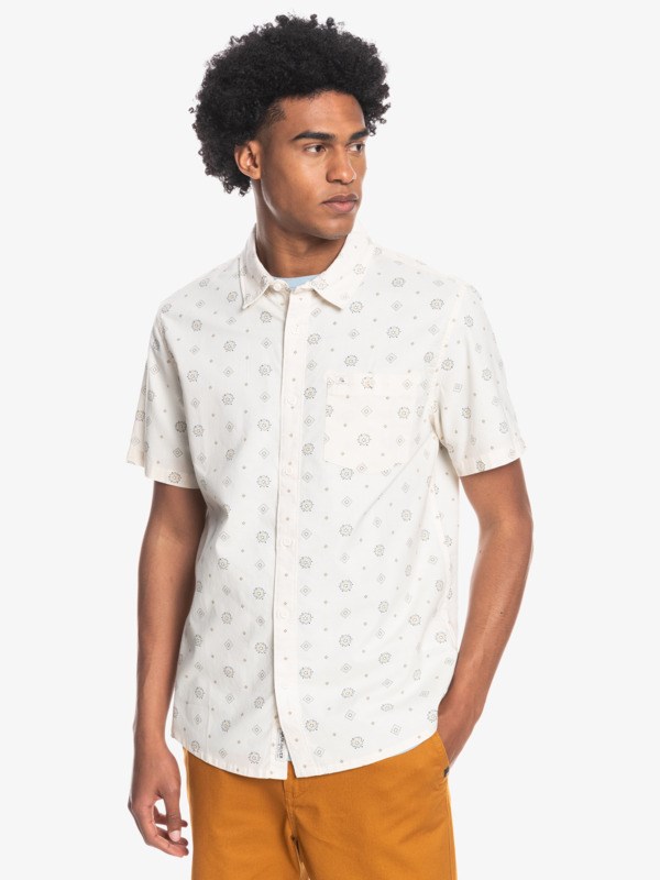 Antique White Seedling Quiksilver Seedling Short Sleeve Men's Shirts | 396517FYU