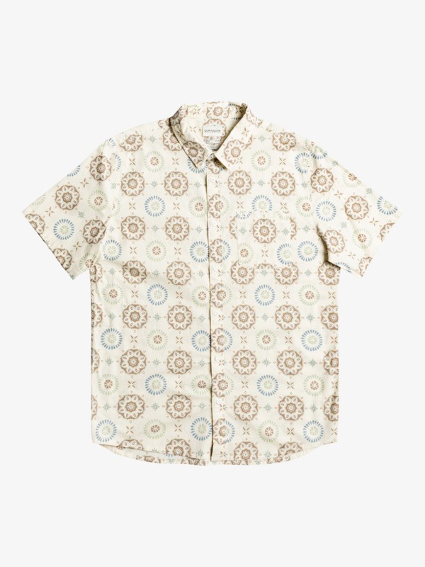 Antique White Sun Spots Quiksilver Sun Spot Stretch Short Sleeve Men\'s Shirts | 024631NXQ