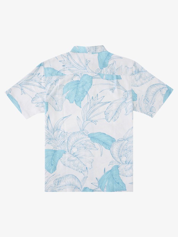 Aquatic Jungle Island Quiksilver Waterman Jungle Islands Short Sleeve Men's Shirts | 238540YVC