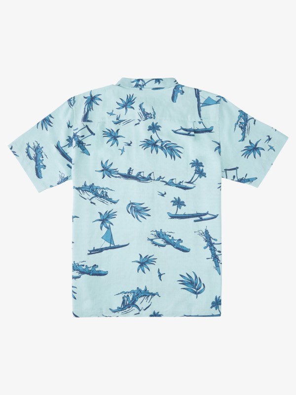 Aquatic Paddle Around Quiksilver Waterman Paddle Around Short Sleeve Men's Shirts | 065847ZEC