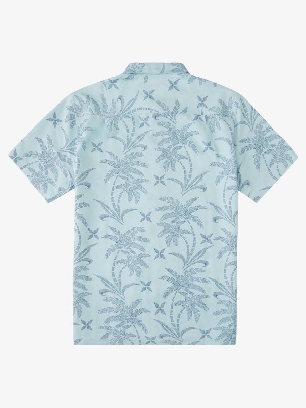 Aquatic Shading Palms Quiksilver Waterman Shading Palms Short Sleeve Men's Shirts | 328079IDE