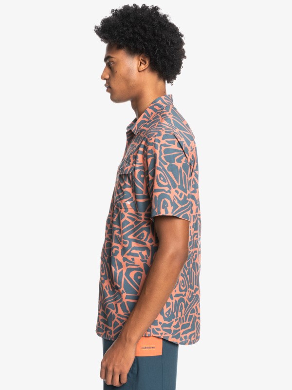 Aragon Abstract Logo Quiksilver Doldrums Short Sleeve Men's Shirts | 781293JTR