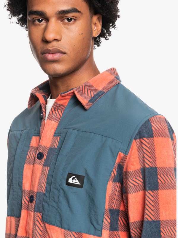 Aragon North Seas Quiksilver North Seas Long Sleeve Flannel Men's Shirts | 019564NHE