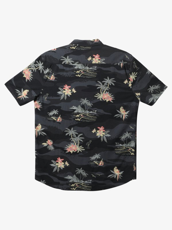 Black Birdwatcher Quiksilver Birdwatcher Short Sleeve Men's Shirts | 281340IAM