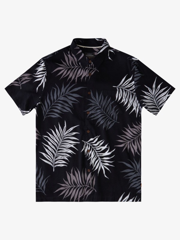 Black Halawa Quiksilver Waterman Halawa Beach Short Sleeve Men\'s Shirts | 026748APN