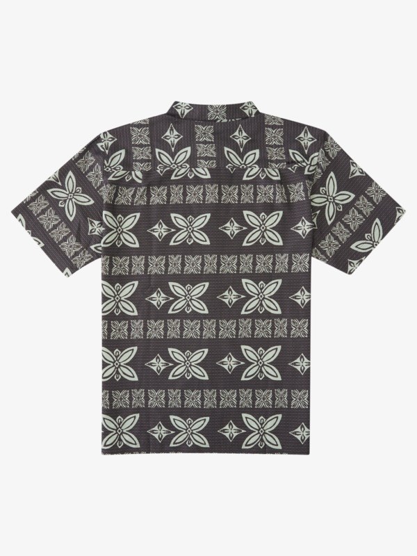 Black Humu Quiksilver Waterman Haunanuma Bay Short Sleeve Men's Shirts | 310258KVC