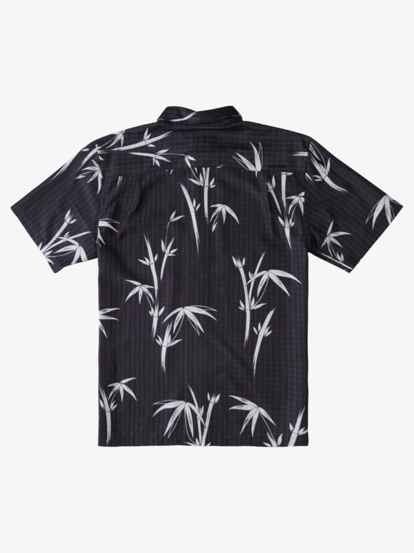 Black Panda Food Quiksilver Waterman Panda Food Short Sleeve Men's Shirts | 418507DSN