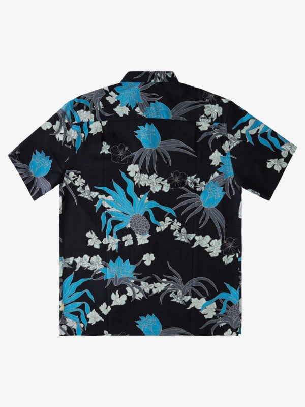 Black Plume Bands Quiksilver Waterman Plume Bands Short Sleeve Men's Shirts | 241639ESF