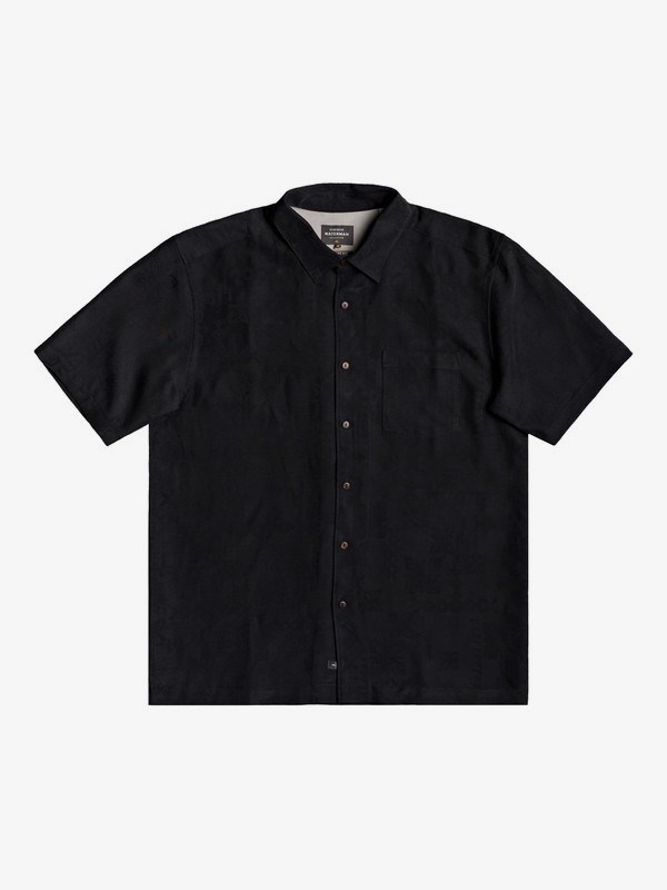 Black Quiksilver Waterman Kelpies Bay Short Sleeve Men\'s Shirts | 067435OKY