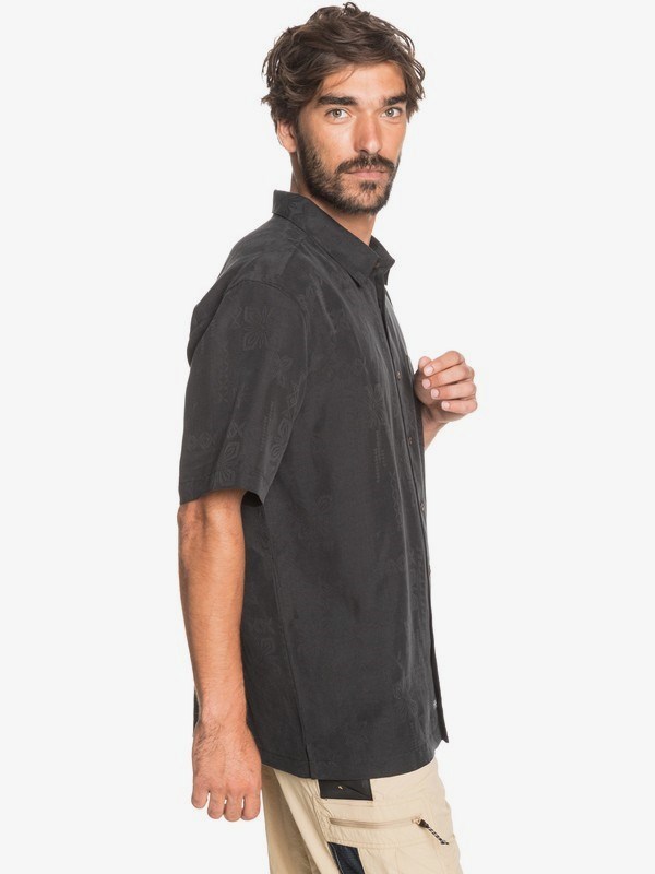 Black Quiksilver Waterman Kelpies Bay Short Sleeve Men's Shirts | 701825NPK