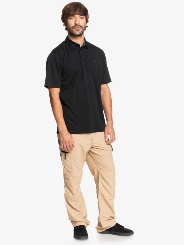 Black Quiksilver Waterman Water Short Sleeve Men's Shirts | 293651MAJ