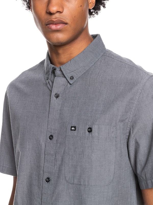 Black Quiksilver Winfall Short Sleeve Men's Shirts | 160245RET