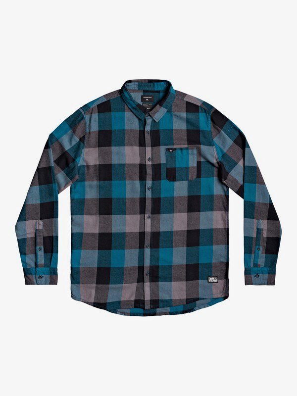 Blue Coral Motherfly Quiksilver Motherfly Flannel Long Sleeve Men\'s Shirts | 560432PEJ