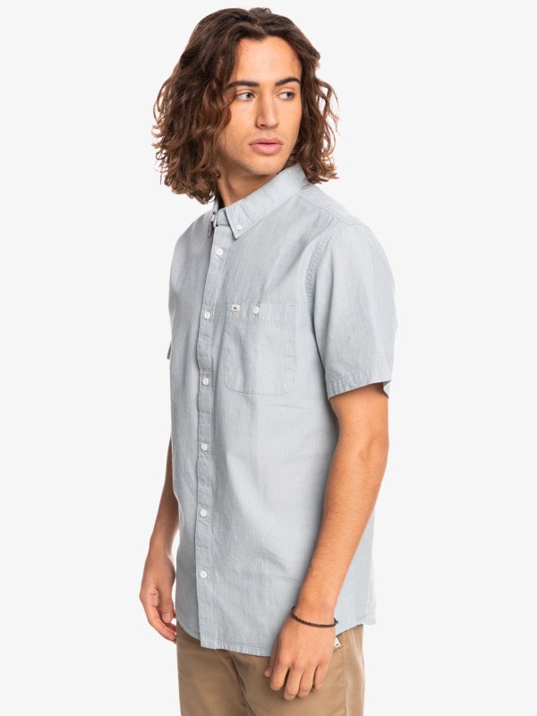 Blue Mirage Quiksilver Winfall Short Sleeve Men's Shirts | 096431TNG