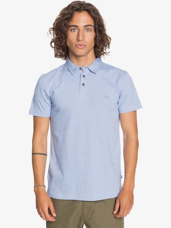 Blue Yonder Quiksilver Everyday Sun Cruise Short Sleeve Men's Shirts | 014698DHF