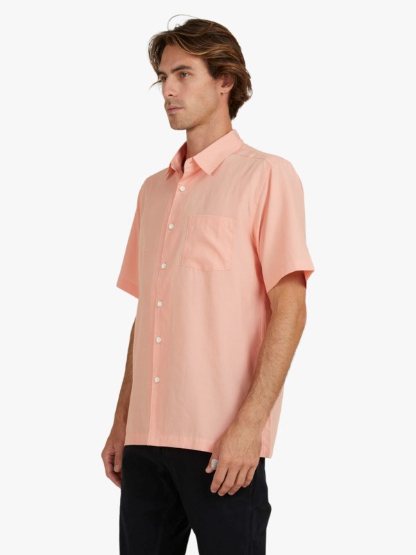 Canteloupe Cane Island Quiksilver Waterman Cane Island Short Sleeve Men's Shirts | 024173HEV