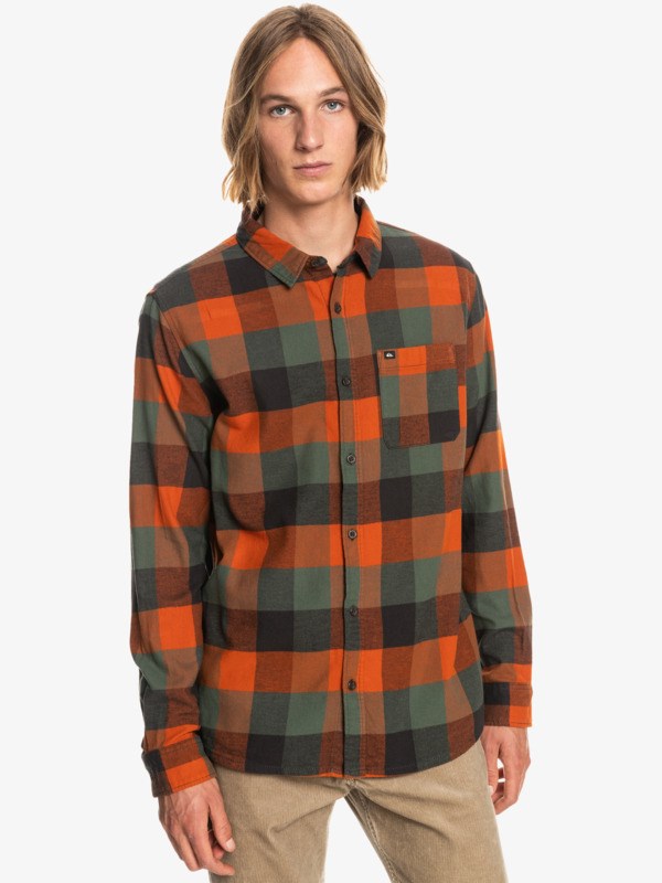 Cinnamon Motherfly Quiksilver Motherfly Long Sleeve Flannel Men's Shirts | 309462IJB