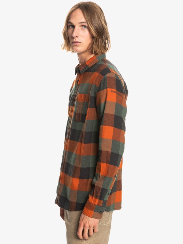 Cinnamon Motherfly Quiksilver Motherfly Long Sleeve Flannel Men's Shirts | 309462IJB