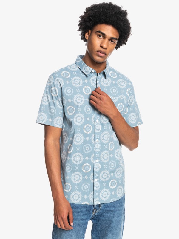 Citadel Sun Spots Quiksilver Sun Spot Stretch Short Sleeve Men's Shirts | 236475TRB