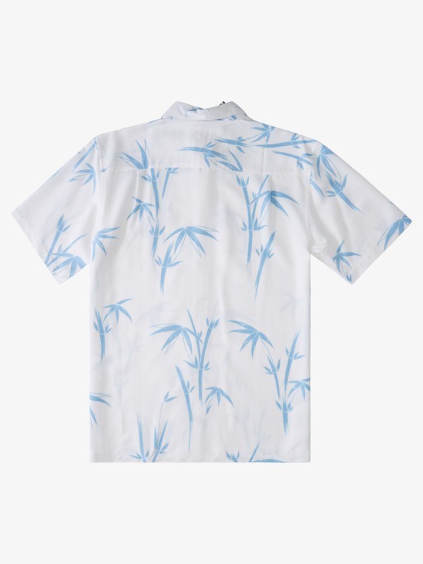 Dusk Blue Panda Food Quiksilver Waterman Panda Food Short Sleeve Men's Shirts | 172590XYT