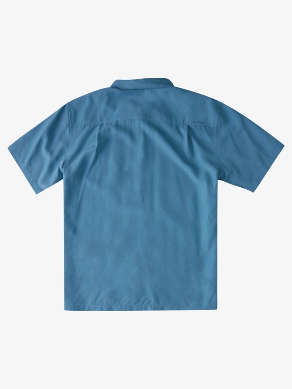 Ensign Blue Cane Island Quiksilver Waterman Cane Island Short Sleeve Men's Shirts | 368159WMA