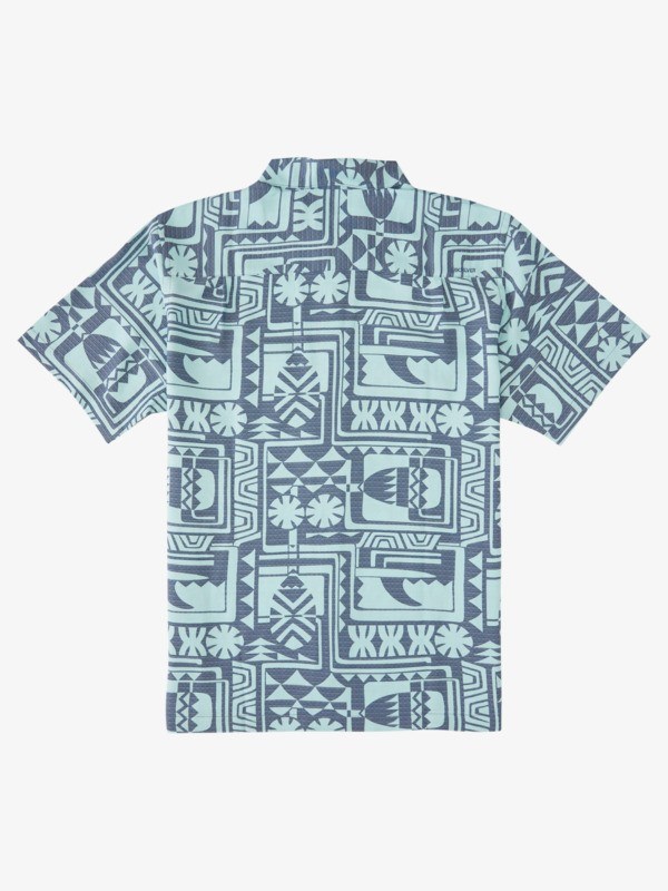 Ensign Blue Dogpatch Quiksilver Waterman Dogpatch Vibes Short Sleeve Men's Shirts | 457382YUW