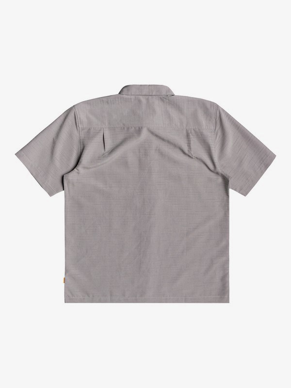 Flint Gray Centinella Quiksilver Waterman Centinela Short Sleeve Men's Shirts | 037468ZAX