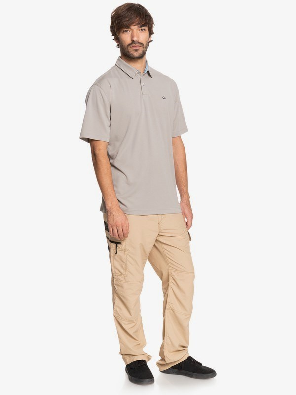 Flint Gray Quiksilver Waterman Water Short Sleeve Men's Shirts | 174326JTN