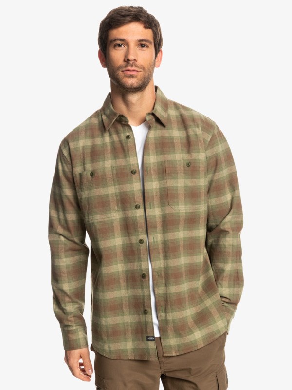 Four Leaf Clover Cliffedge Quiksilver Waterman Cliff Edge Long Sleeve Men's Shirts | 519342KNU