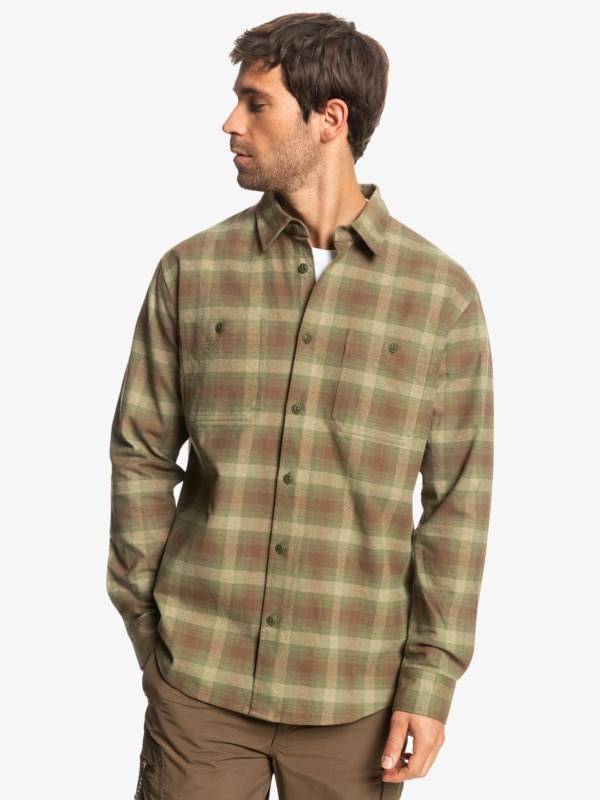 Four Leaf Clover Cliffedge Quiksilver Waterman Cliff Edge Long Sleeve Men's Shirts | 519342KNU