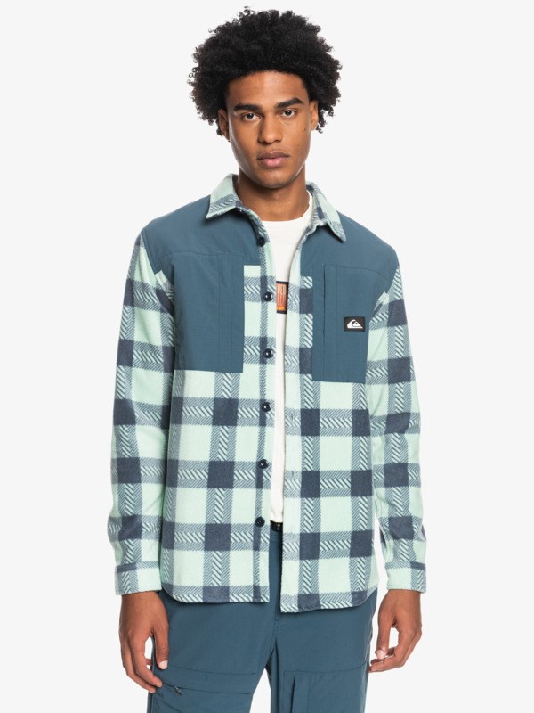 Frosty Green North Seas Quiksilver North Seas Long Sleeve Flannel Men's Shirts | 104365JPE