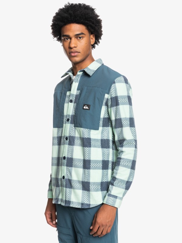 Frosty Green North Seas Quiksilver North Seas Long Sleeve Flannel Men's Shirts | 104365JPE