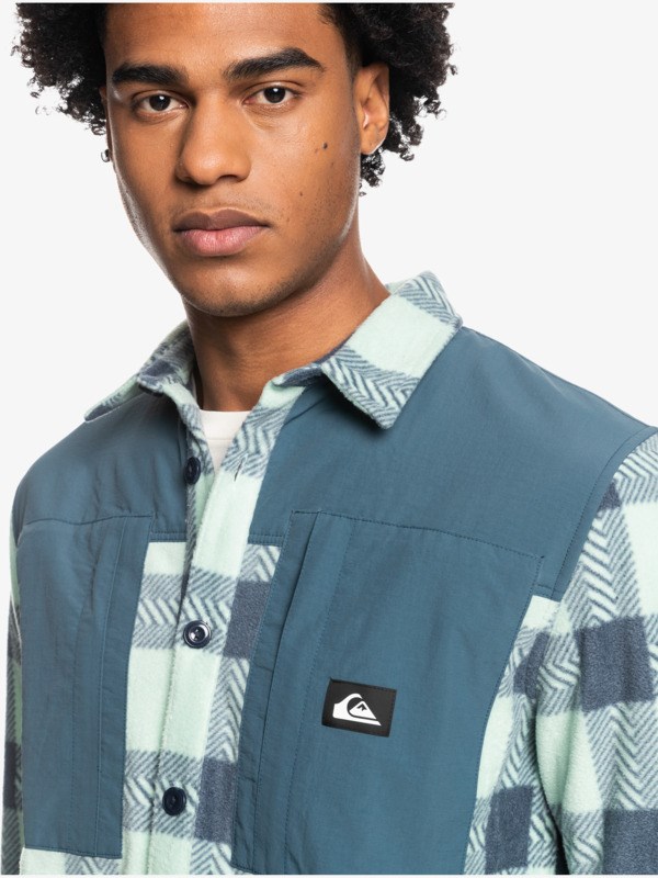 Frosty Green North Seas Quiksilver North Seas Long Sleeve Flannel Men's Shirts | 104365JPE