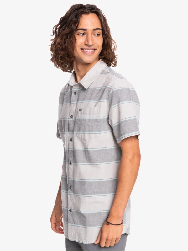 Grey Violet Prime Time Quiksilver Prime Time Short Sleeve Men's Shirts | 123679BAS