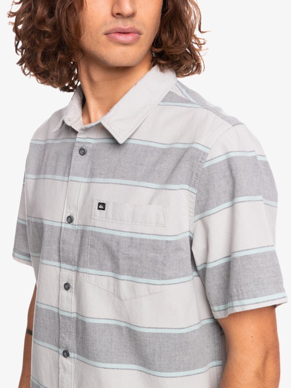 Grey Violet Prime Time Quiksilver Prime Time Short Sleeve Men's Shirts | 123679BAS