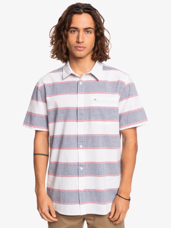 Insignia Blue Prime Time Quiksilver Prime Time Short Sleeve Men's Shirts | 346980UJP