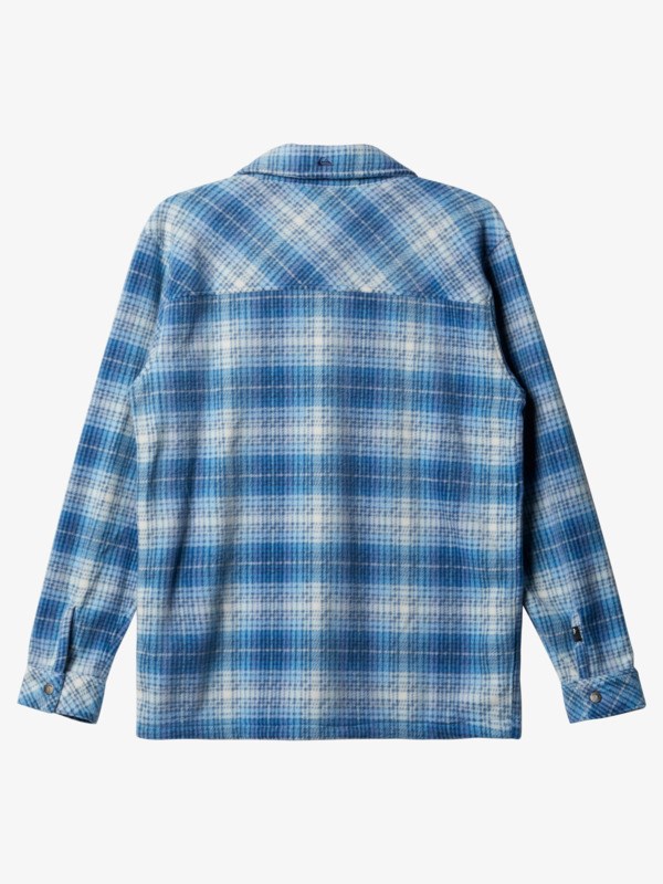 Insignia Blue Summer Shadow Quiksilver Surf Days Long Sleeve Flannel Men's Shirts | 519387WTO