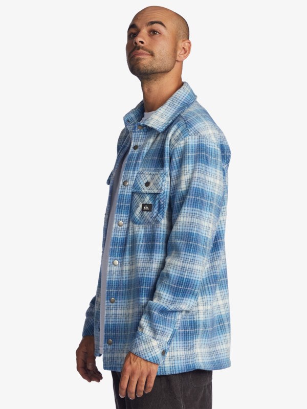 Insignia Blue Summer Shadow Quiksilver Surf Days Long Sleeve Flannel Men's Shirts | 519387WTO