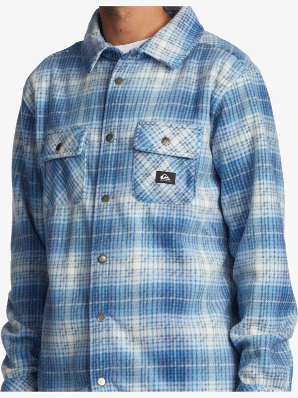 Insignia Blue Summer Shadow Quiksilver Surf Days Long Sleeve Flannel Men's Shirts | 519387WTO