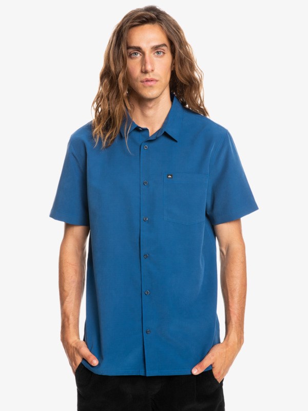 Insignia Bule Goff Cove Quiksilver Goff Cove Short Sleeve Men's Shirts | 106985JMY